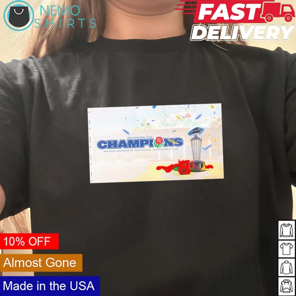 Michigan Wolverines advances to 2024 Rose Bowl Game - Adult & Kids T-Shirts, Sweatshirts & Hoodies apparel design preview 3
