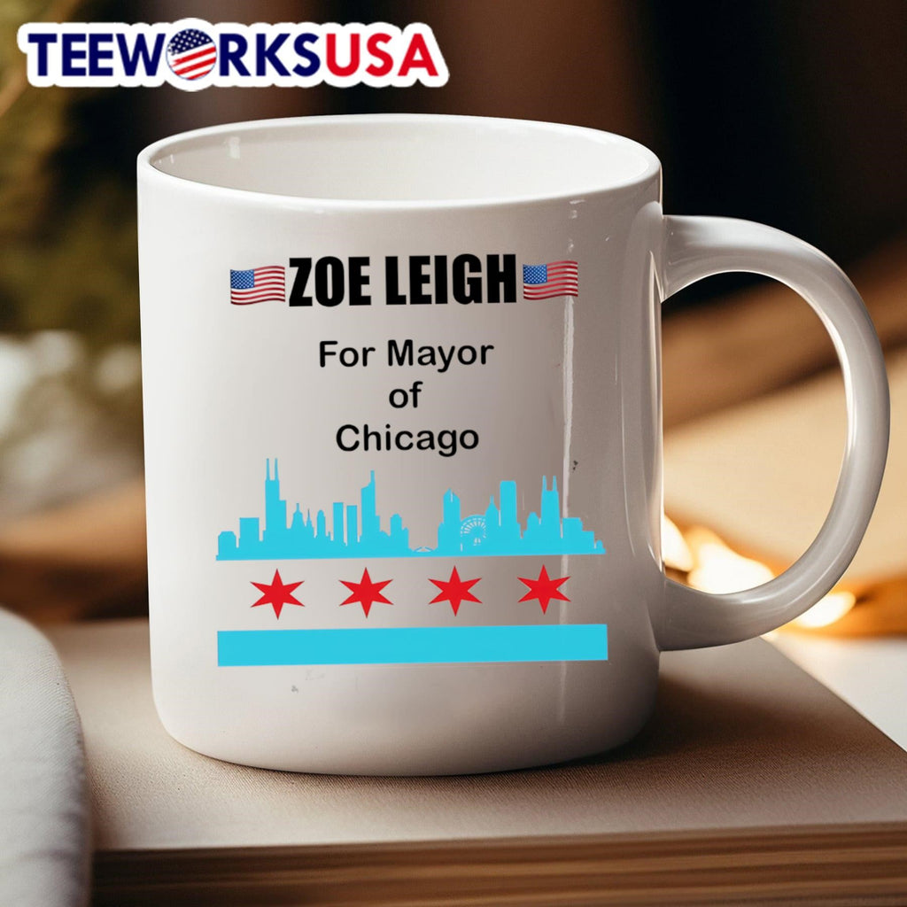 Zoe Leigh for Mayor of Chicago - Adult & Kids T-Shirts, Sweatshirts & Hoodies apparel design preview 4