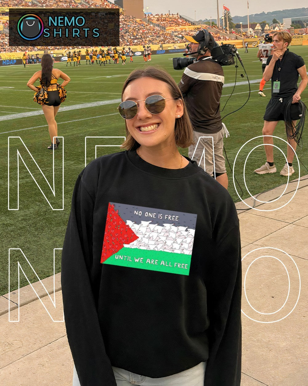 No one is free until we are all Palestine flag - Adult & Kids T-Shirts, Sweatshirts & Hoodies apparel design preview 4