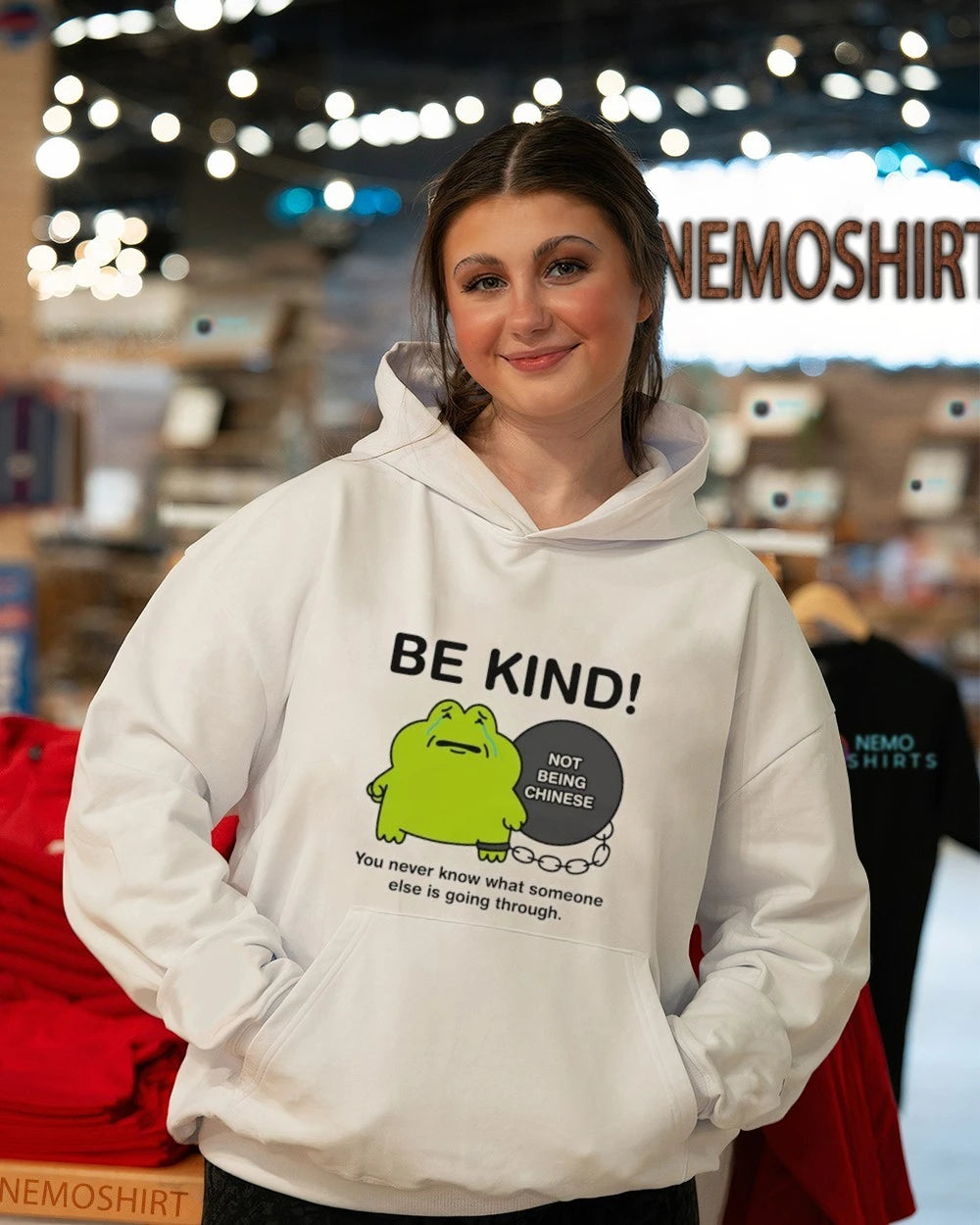 Be Kind Not Being Chinese Frog Meme - Adult & Kids T-Shirts, Sweatshirts & Hoodies apparel design preview 3