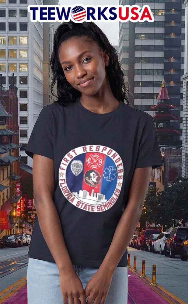 First Responders Florida State Seminoles Fire Dept - Adult & Kids T-Shirts, Sweatshirts & Hoodies apparel design preview 2