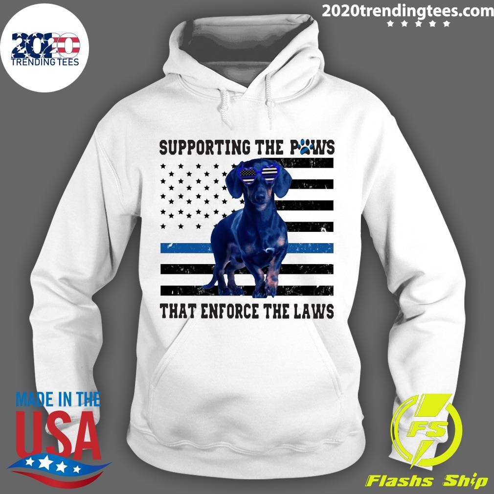 Dachshund Independence Supporting The Paws That - Adult & Kids T-Shirts, Sweatshirts & Hoodies apparel design preview 2