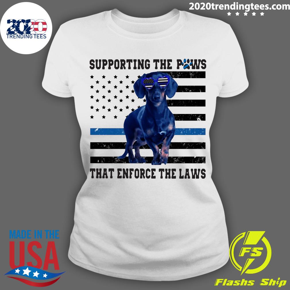 Dachshund Independence Supporting The Paws That - Adult & Kids T-Shirts, Sweatshirts & Hoodies apparel design preview 3