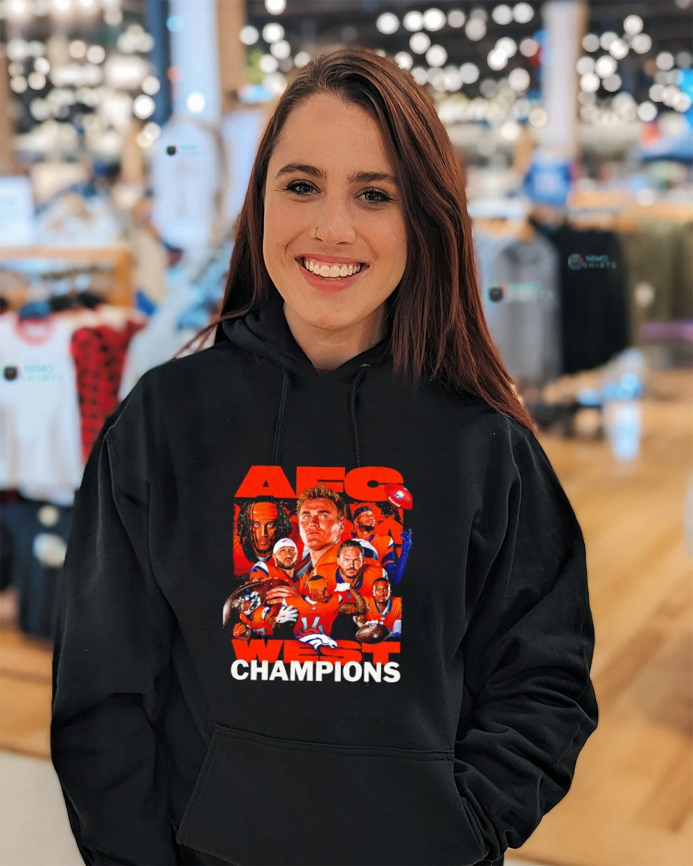AFC West champions 2025 Denver Broncos first time - Adult & Kids T-Shirts, Sweatshirts & Hoodies apparel design preview 3