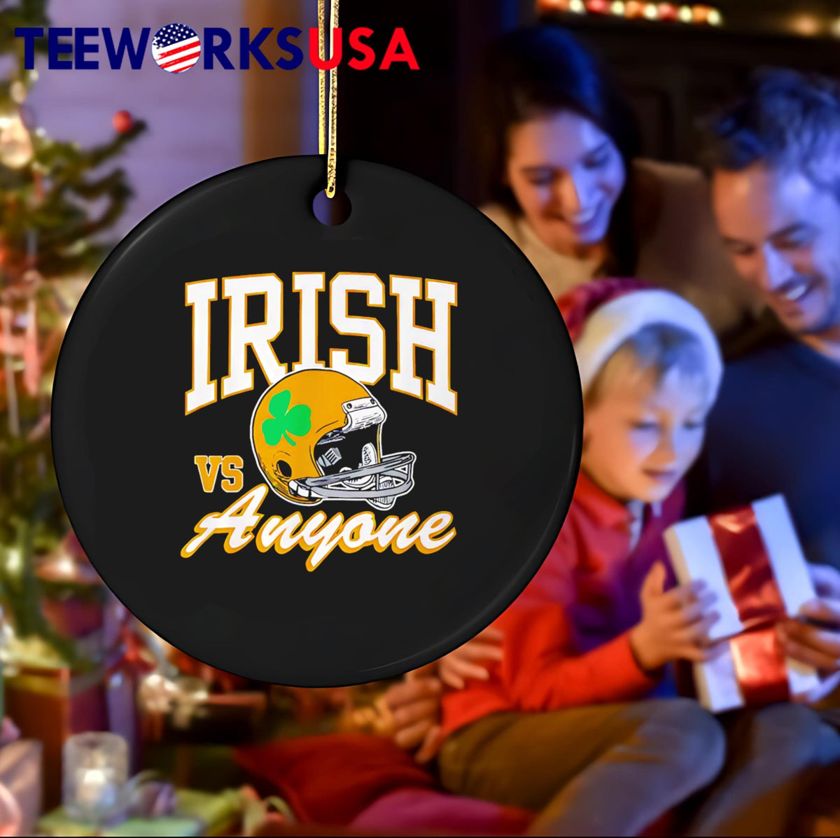 Irish Vs Anyone helmet - Adult & Kids T-Shirts, Sweatshirts & Hoodies apparel design preview 4