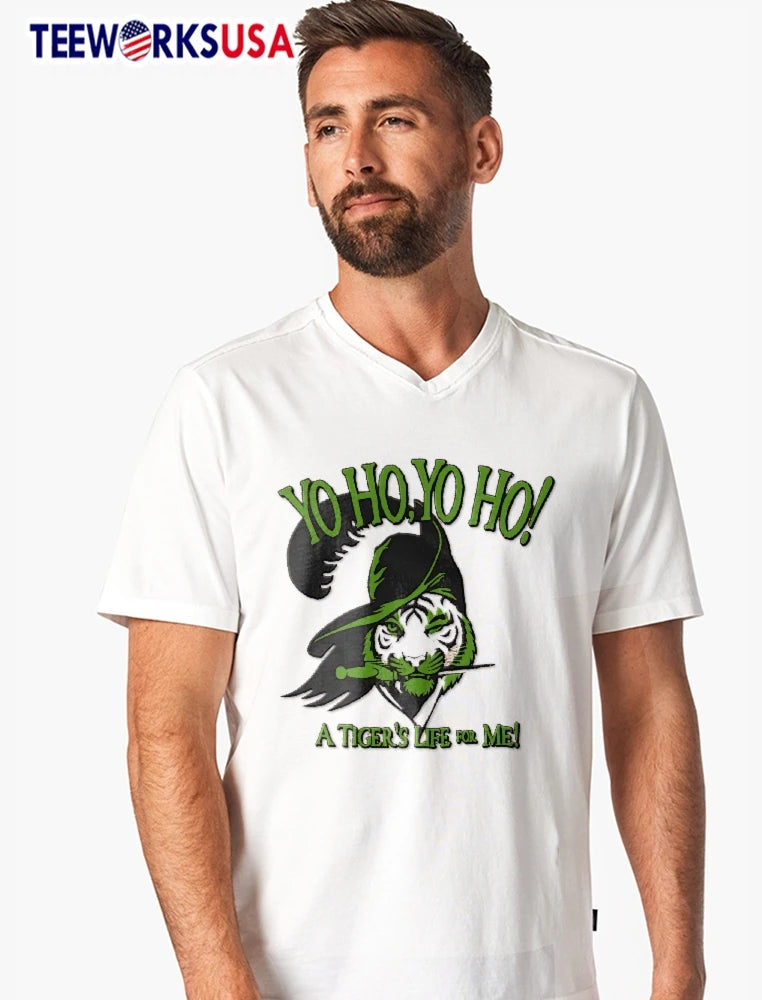 Yo Ho A Tigers Life For Me Pirate Tiger Winking - Adult & Kids T-Shirts, Sweatshirts & Hoodies apparel design preview 7