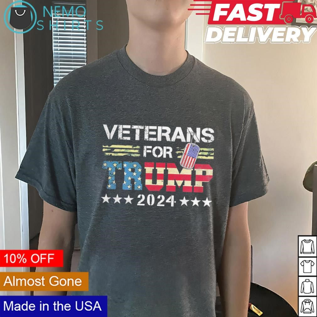 Veterans for Trump 2024 - Adult & Kids T-Shirts, Sweatshirts & Hoodies apparel design preview 3