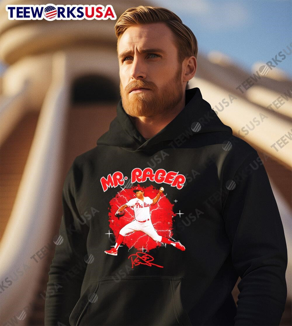 Philadelphia Phillies Ranger Suárez Mr. Rage throw - Adult & Kids T-Shirts, Sweatshirts & Hoodies apparel design preview 2