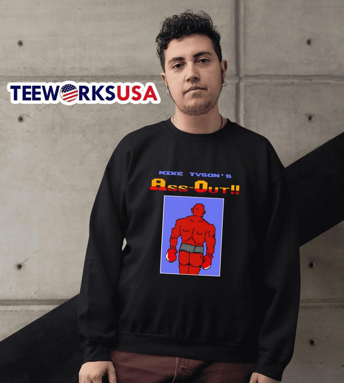 Mike Tyson's Ass Out - Adult & Kids T-Shirts, Sweatshirts & Hoodies apparel design preview 5