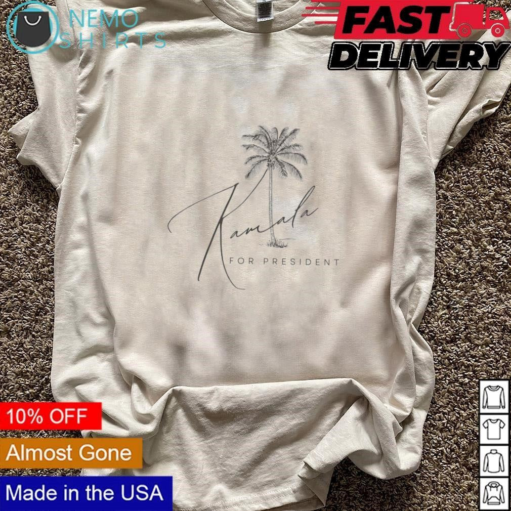 Kamala for President 2024 coconut tree - Adult & Kids T-Shirts, Sweatshirts & Hoodies apparel design preview 3