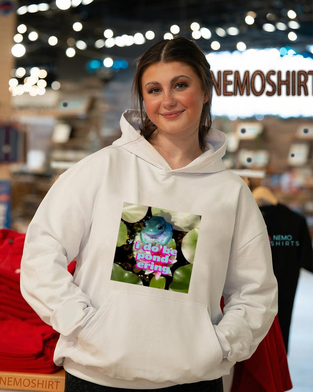 Frog I do be pond-ering - Adult & Kids T-Shirts, Sweatshirts & Hoodies apparel design preview 3
