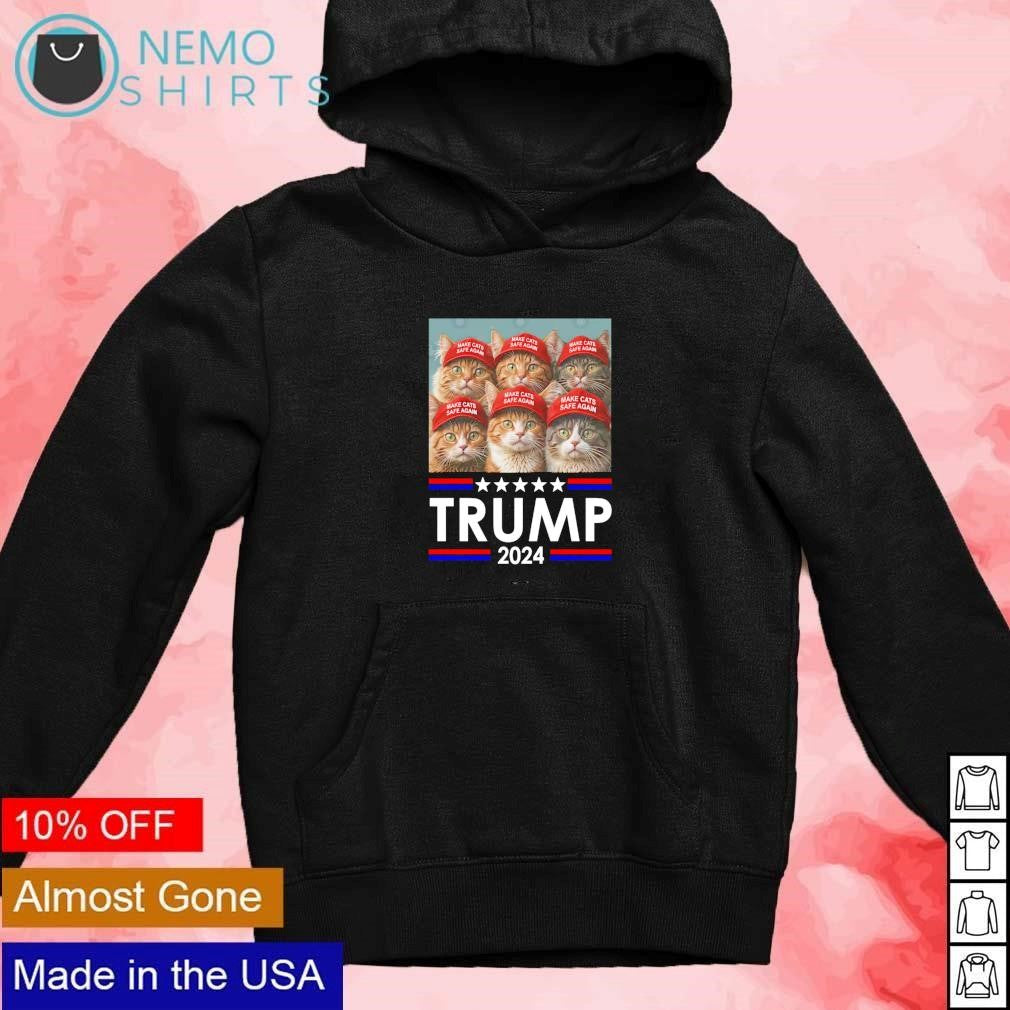 Trump 2024 make cats safe again debate - Adult & Kids T-Shirts, Sweatshirts & Hoodies apparel design preview 2
