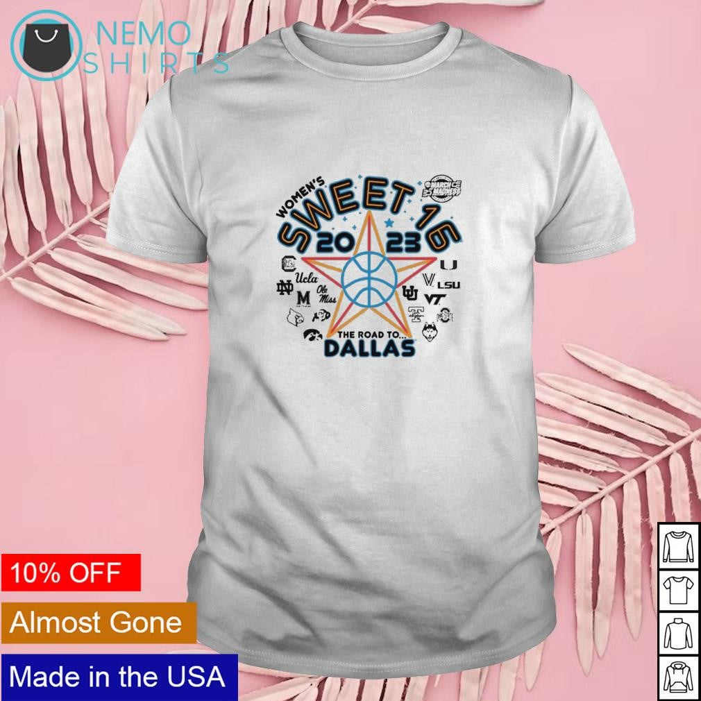 Women's basketball Sweet 10 2023 the road to Dallas - Adult & Kids T-Shirts, Sweatshirts & Hoodies apparel design preview 1