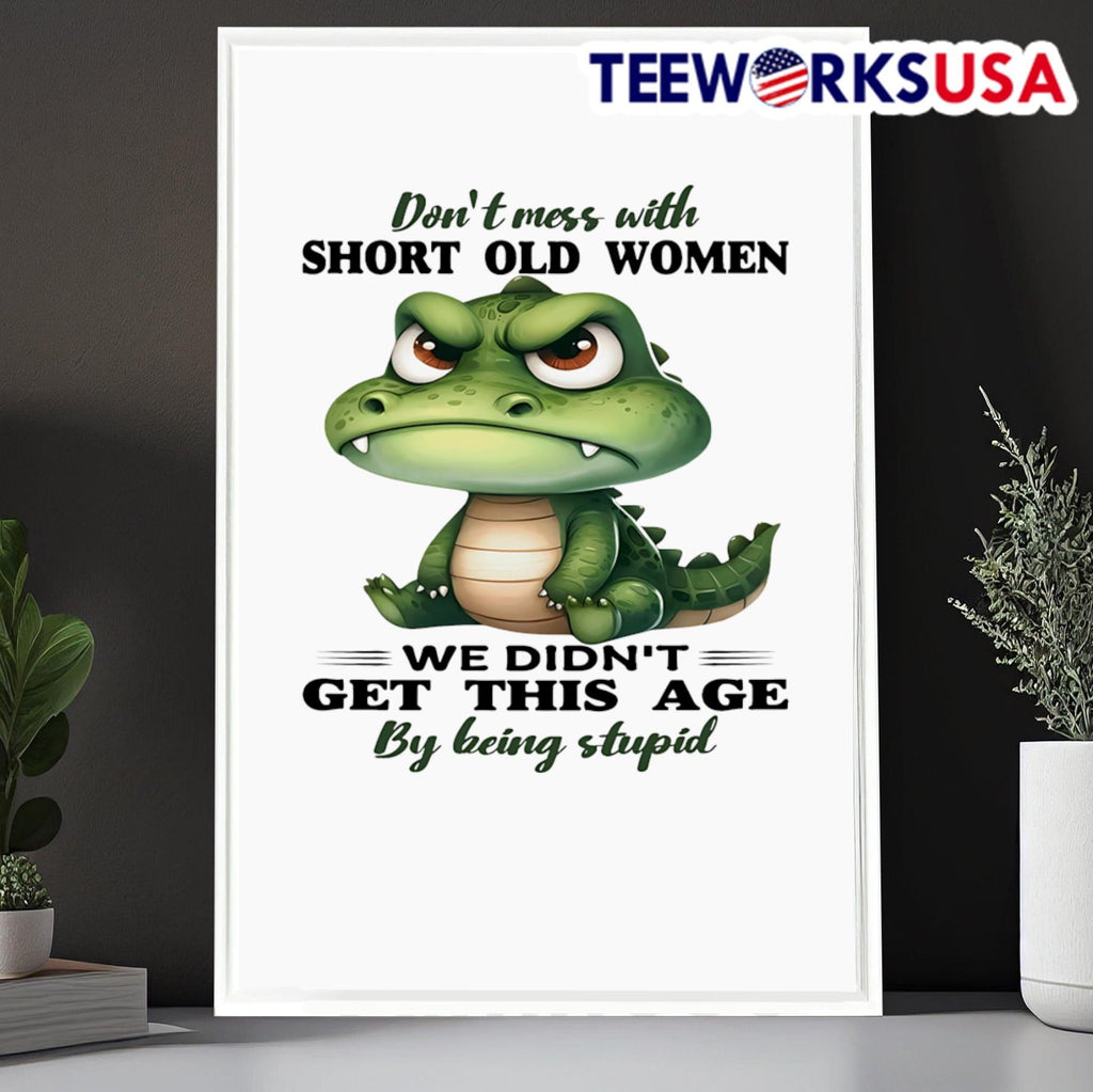 Crocodile don't mess with short old women we didn't - Adult & Kids T-Shirts, Sweatshirts & Hoodies apparel design preview 6