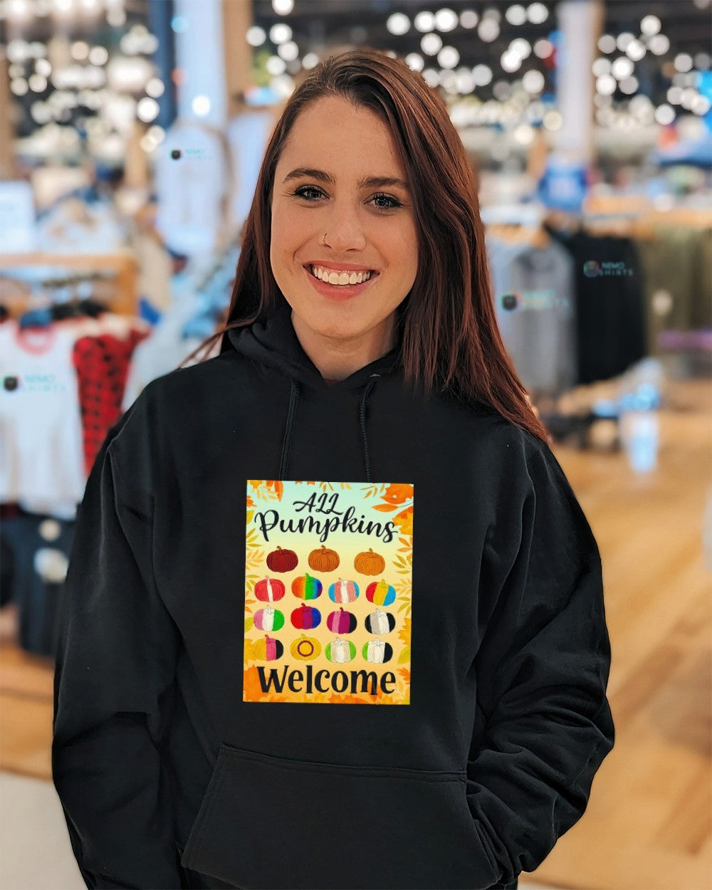 All pumpkins welcome Halloween - Adult & Kids T-Shirts, Sweatshirts & Hoodies apparel design preview 5
