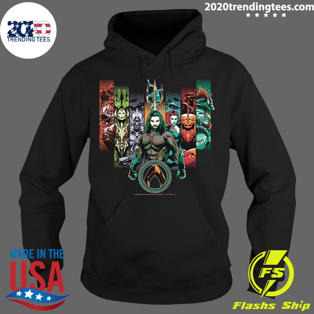 DC Comics Aquaman Logo Character Lineup - Adult & Kids T-Shirts, Sweatshirts & Hoodies apparel design preview 2