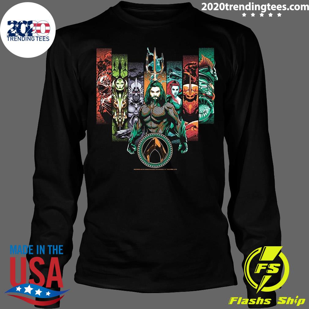 DC Comics Aquaman Logo Character Lineup - Adult & Kids T-Shirts, Sweatshirts & Hoodies apparel design preview 4