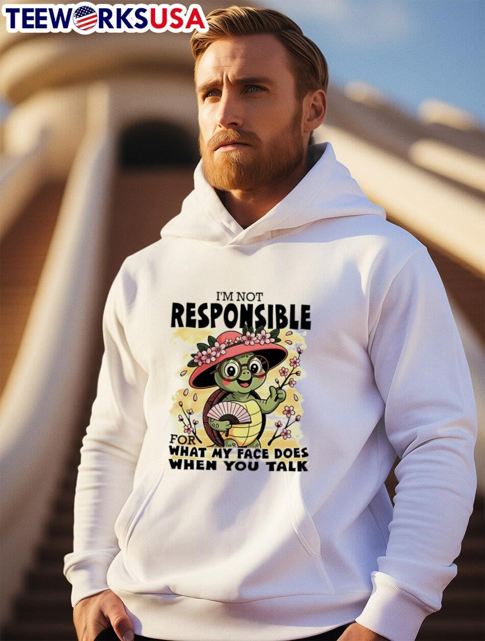Turtle I'm Not Responsible For What My Face Does When - Adult & Kids T-Shirts, Sweatshirts & Hoodies apparel design preview 2