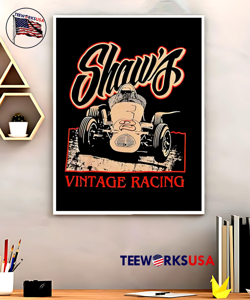 Shaw's Vintage Racing car 2 - Adult & Kids T-Shirts, Sweatshirts & Hoodies apparel design preview 5