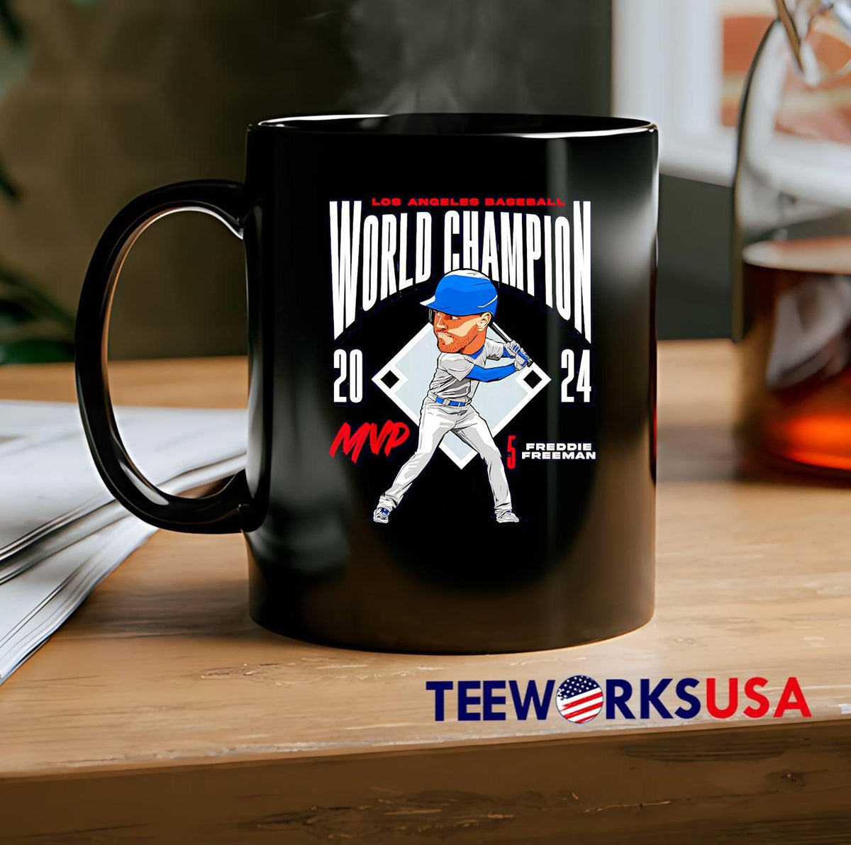 Freddie Freeman #5 Los Angeles Baseball MVP 2024 - Adult & Kids T-Shirts, Sweatshirts & Hoodies apparel design preview 2
