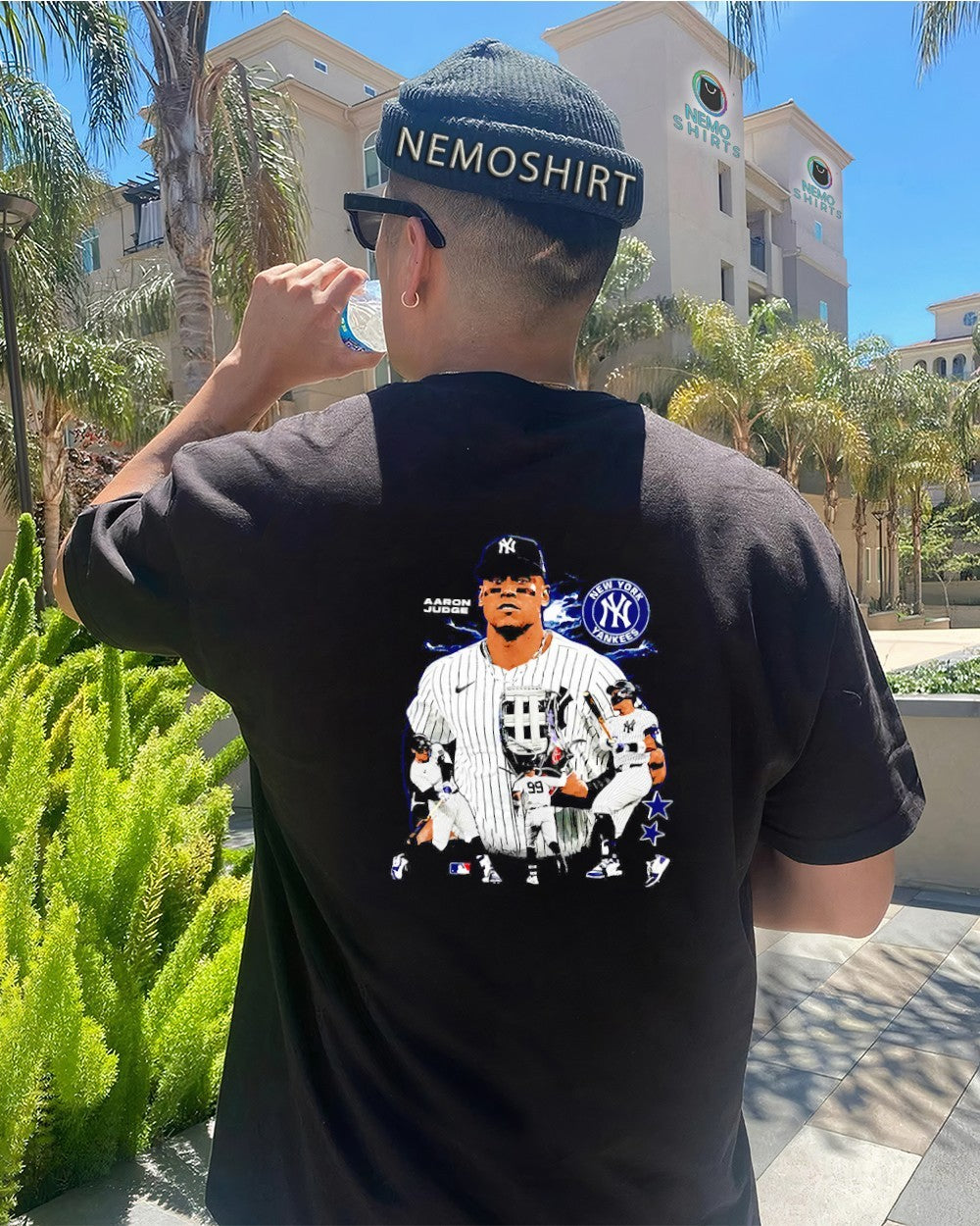 Aaron Judge New York Yankees player collage vintage - Adult & Kids T-Shirts, Sweatshirts & Hoodies apparel design preview 4