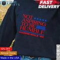 Not aspiring to be humble Harris Walz 2024 US voting - Adult & Kids T-Shirts, Sweatshirts & Hoodies apparel design preview 1