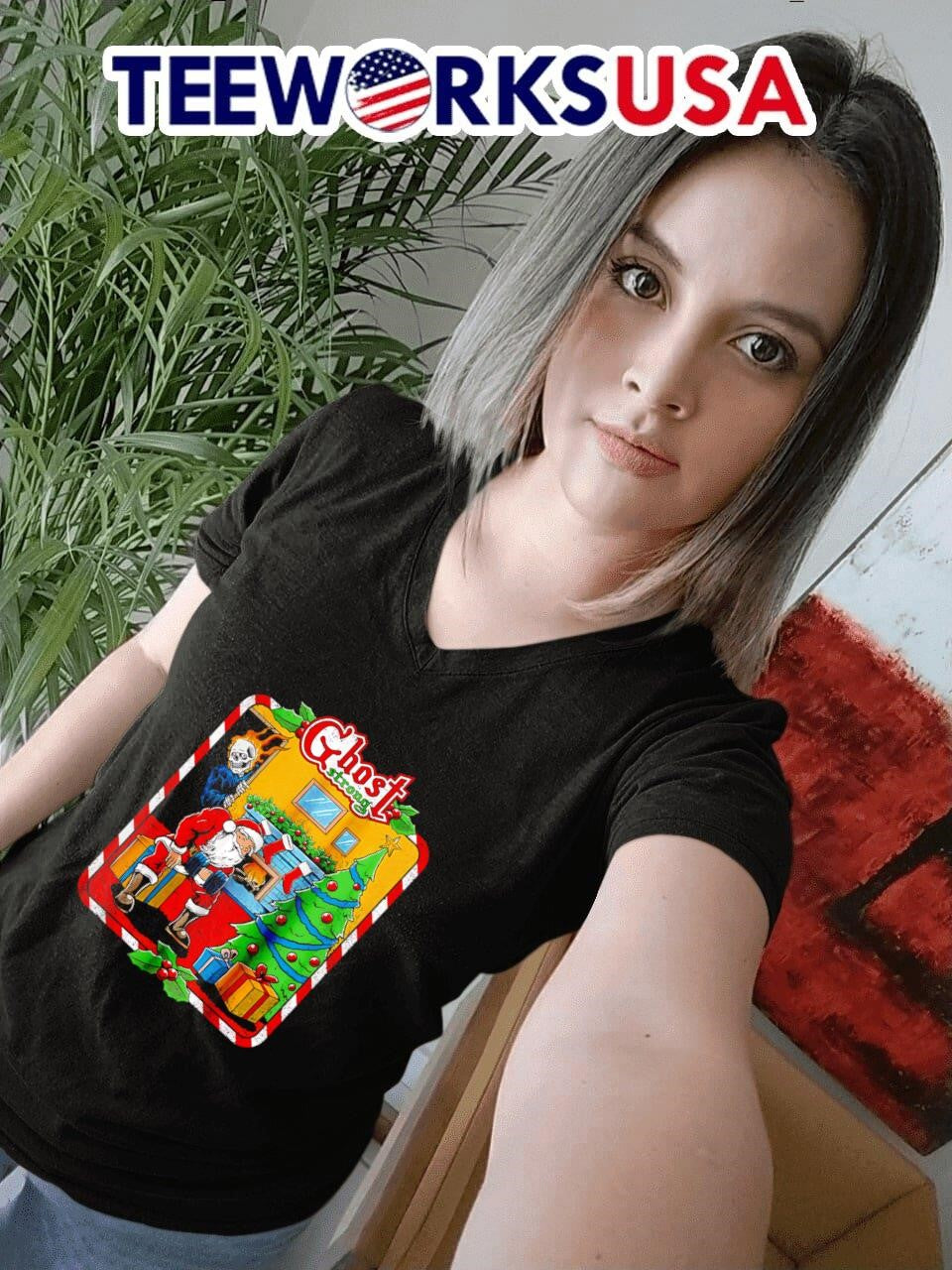 Ghost strong Santa Claus - Adult & Kids T-Shirts, Sweatshirts & Hoodies apparel design preview 7
