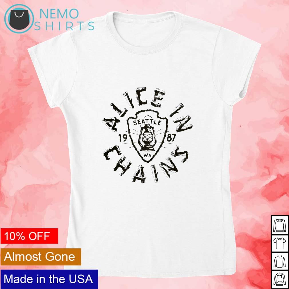 Alice in Chains Seattle Washington since 1987 logo - Adult & Kids T-Shirts, Sweatshirts & Hoodies apparel design preview 4
