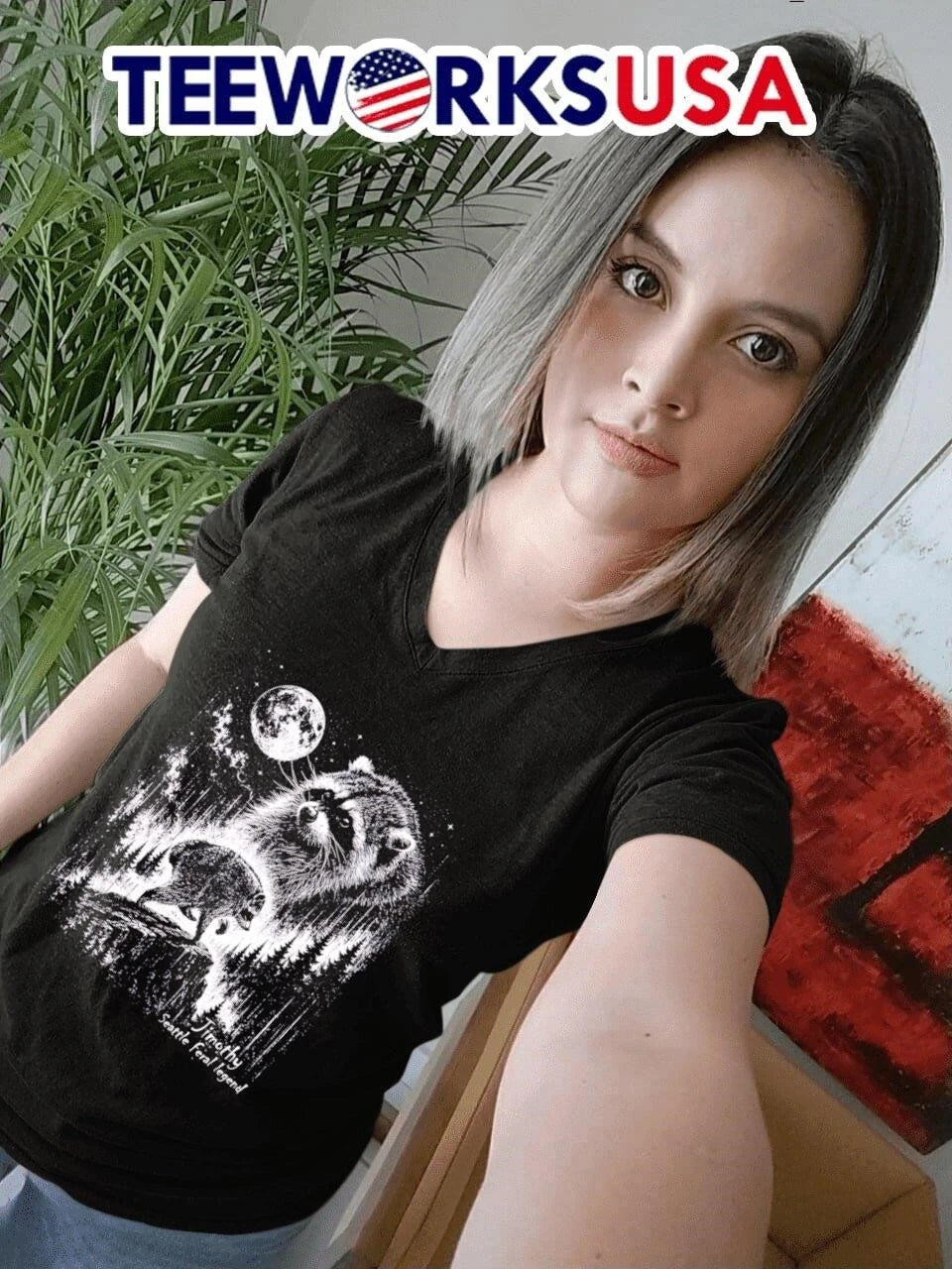 Vintage Jimothy Raccoon - Adult & Kids T-Shirts, Sweatshirts & Hoodies apparel design preview 7