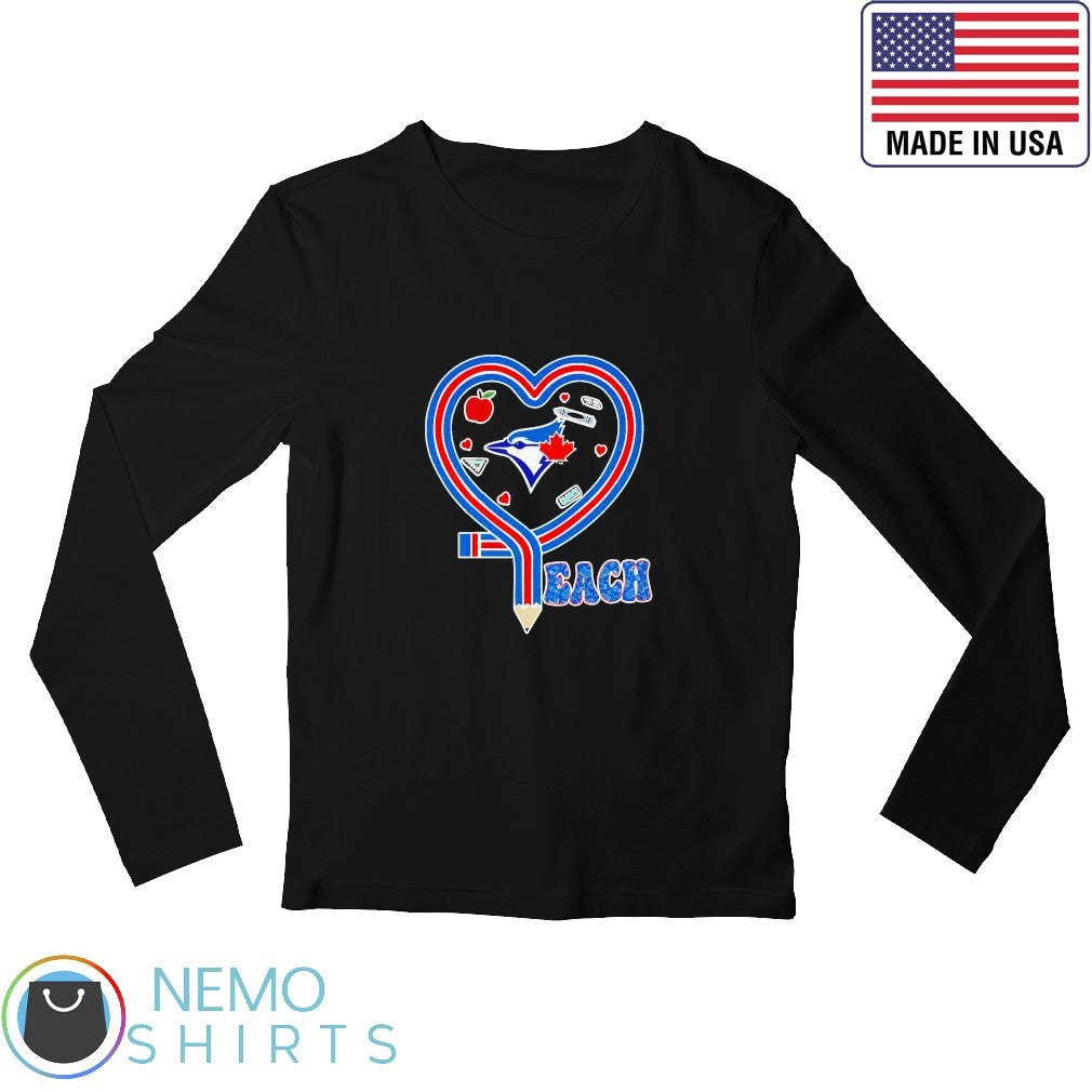 Toronto Blue Jays teach pencil heat logo - Adult & Kids T-Shirts, Sweatshirts & Hoodies apparel design preview 3