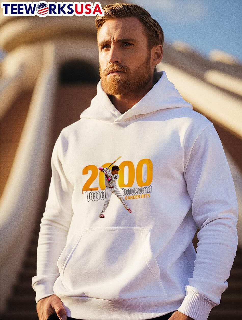 San Diego Padres x Machado Two Thousand Career Hits - Adult & Kids T-Shirts, Sweatshirts & Hoodies apparel design preview 2