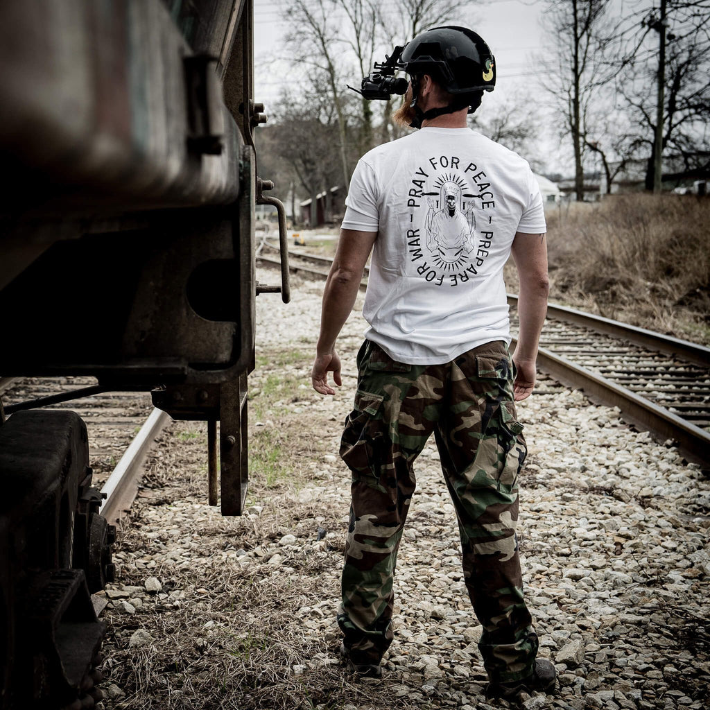 Pray For Peace. Prepare War. Men's - Adult & Kids T-Shirts, Sweatshirts & Hoodies apparel design preview 8