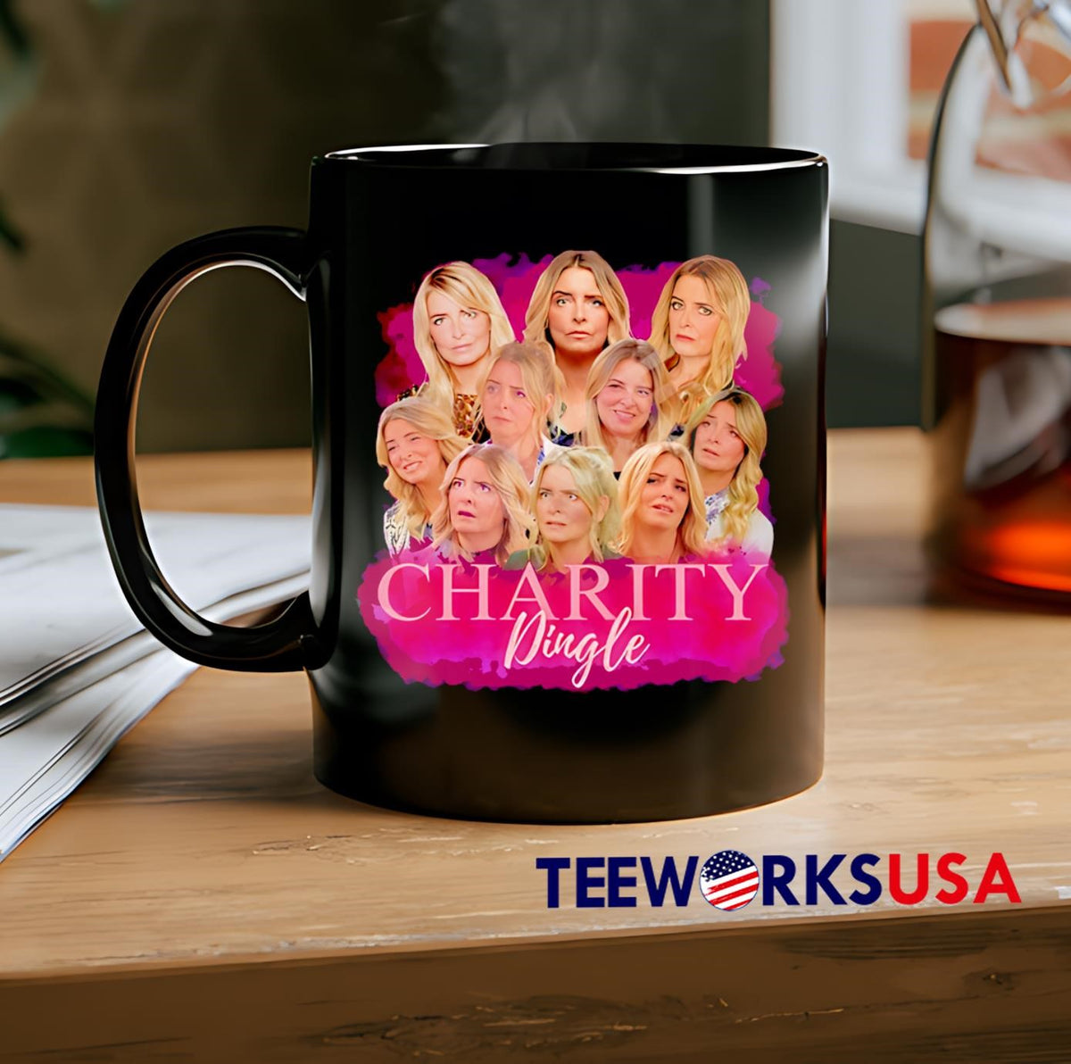 Charity Dingle Fan Collage Pink Themed Graphic - Adult & Kids T-Shirts, Sweatshirts & Hoodies apparel design preview 2