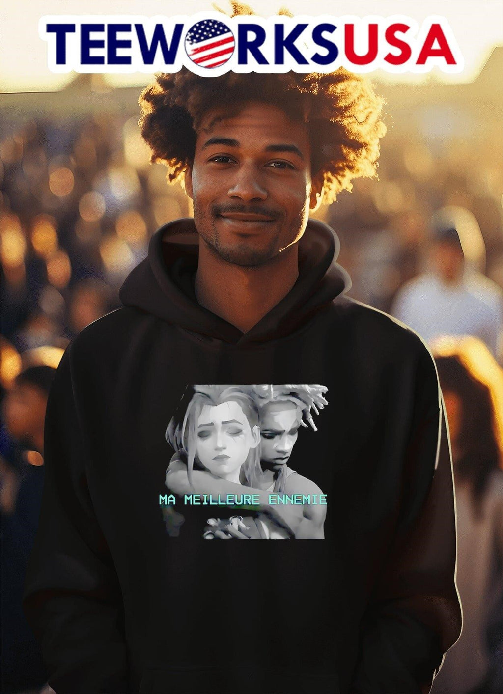 Ma Meilleure Ennemie Jinx and Ekko - Adult & Kids T-Shirts, Sweatshirts & Hoodies apparel design preview 2