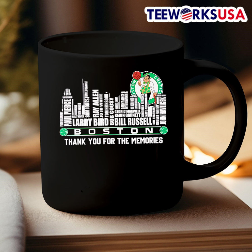 Skyline Boston Celtics thank you for the memories - Adult & Kids T-Shirts, Sweatshirts & Hoodies apparel design preview 3