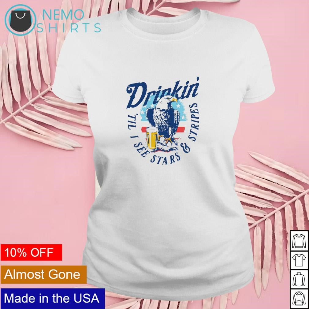 Eagle drinking' till I see stars and stripes - Adult & Kids T-Shirts, Sweatshirts & Hoodies apparel design preview 4
