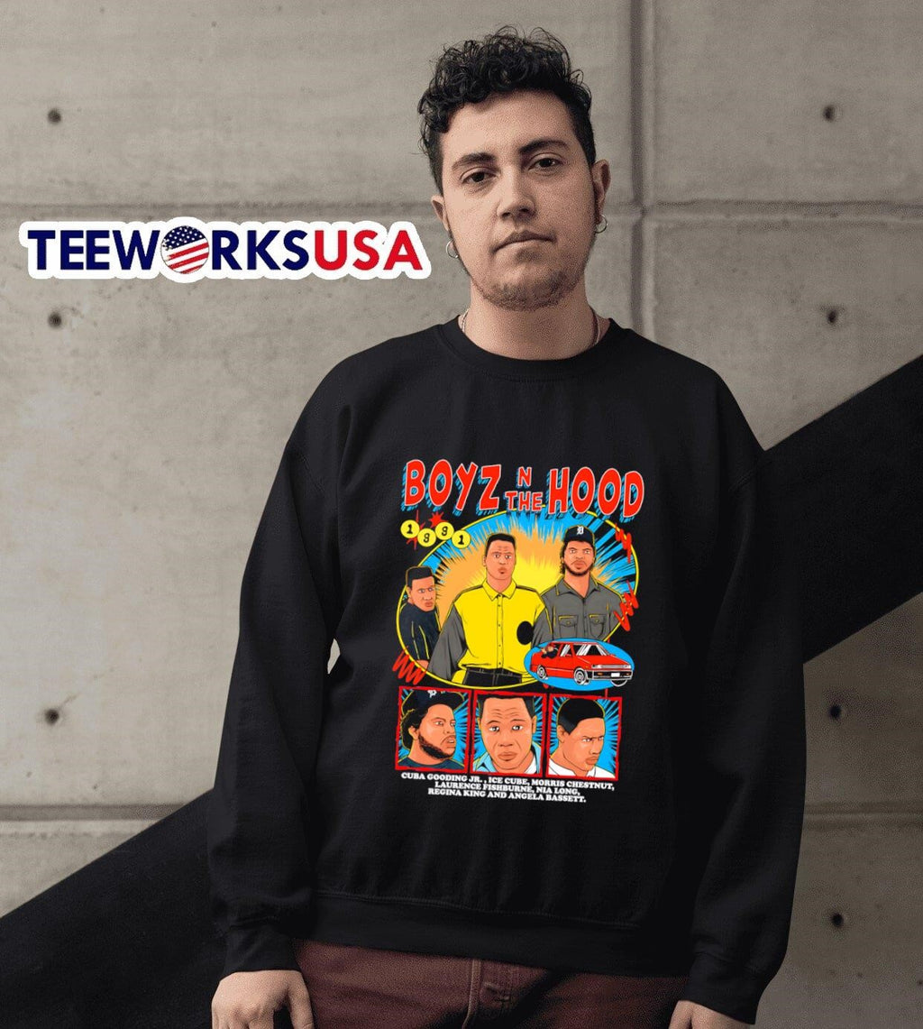 Boyz N the Hood 1991 cartoon - Adult & Kids T-Shirts, Sweatshirts & Hoodies apparel design preview 6