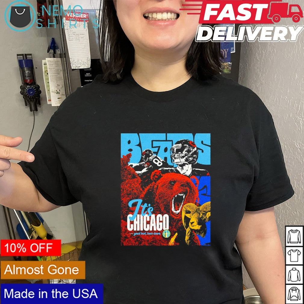 Beat Rams it's Chicago Bears good luck bear down - Adult & Kids T-Shirts, Sweatshirts & Hoodies apparel design preview 2