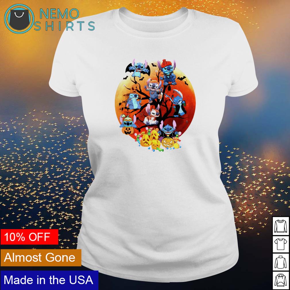 Stitch on Halloween tree - Adult & Kids T-Shirts, Sweatshirts & Hoodies apparel design preview 3