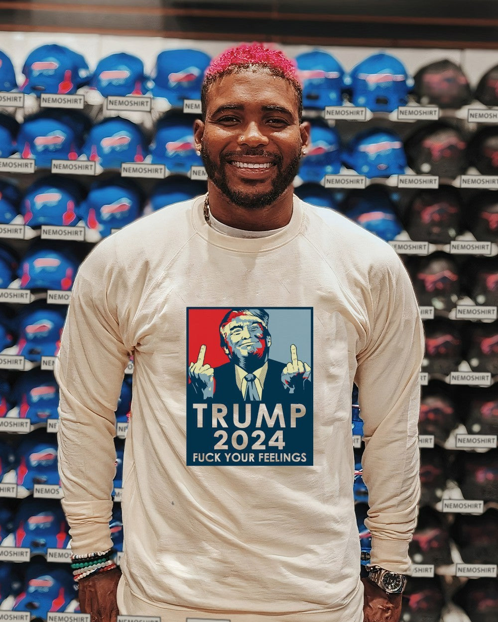Trump 2024 fuck your feelings hope style - Adult & Kids T-Shirts, Sweatshirts & Hoodies apparel design preview 2