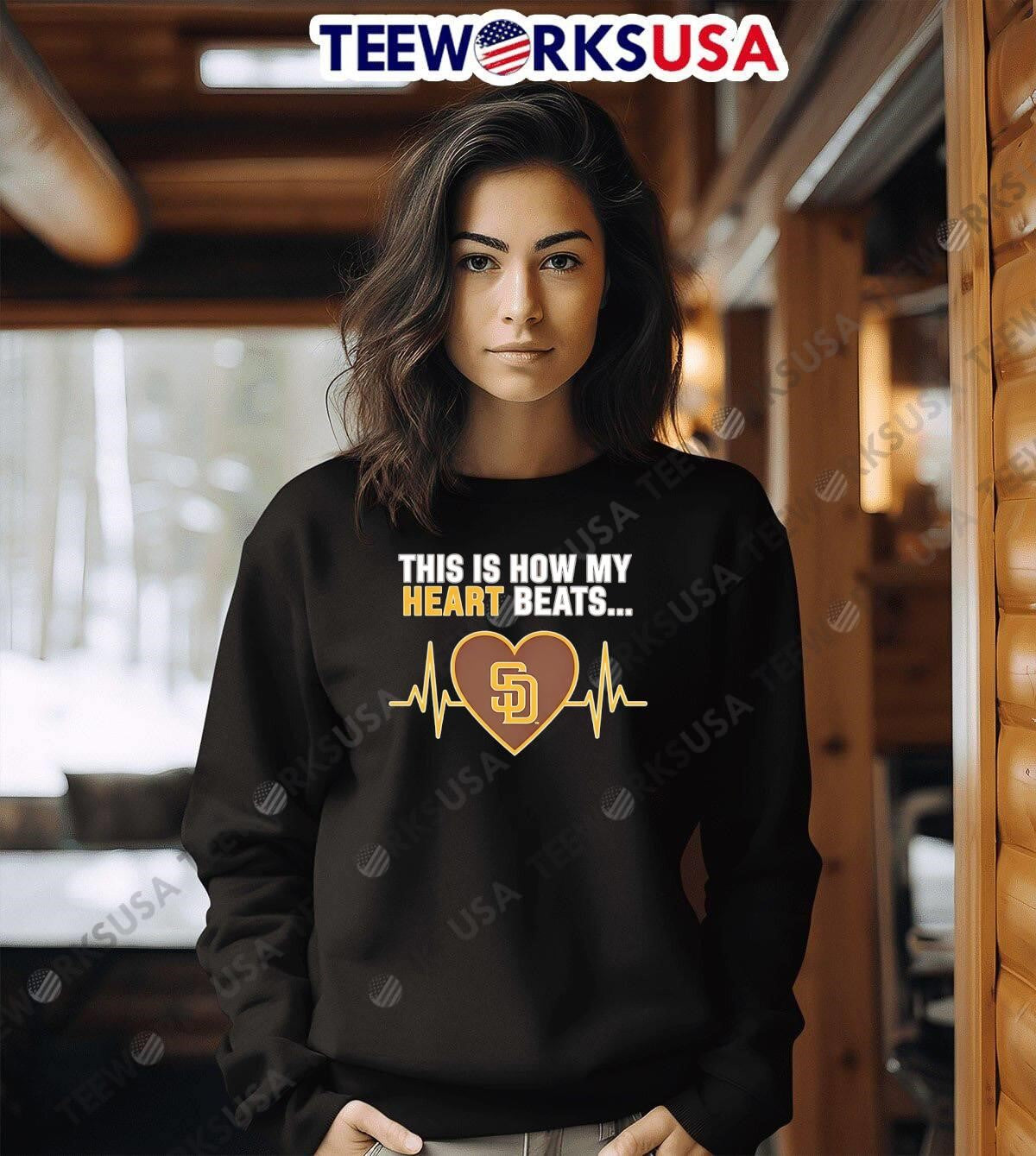 This is How My Heart Beats San Diego Padres - Adult & Kids T-Shirts, Sweatshirts & Hoodies apparel design preview 6