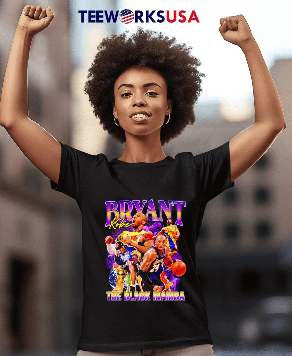 Los Angeles Lakers Kobe Bryant 24 the black mamba - Adult & Kids T-Shirts, Sweatshirts & Hoodies apparel design preview 4