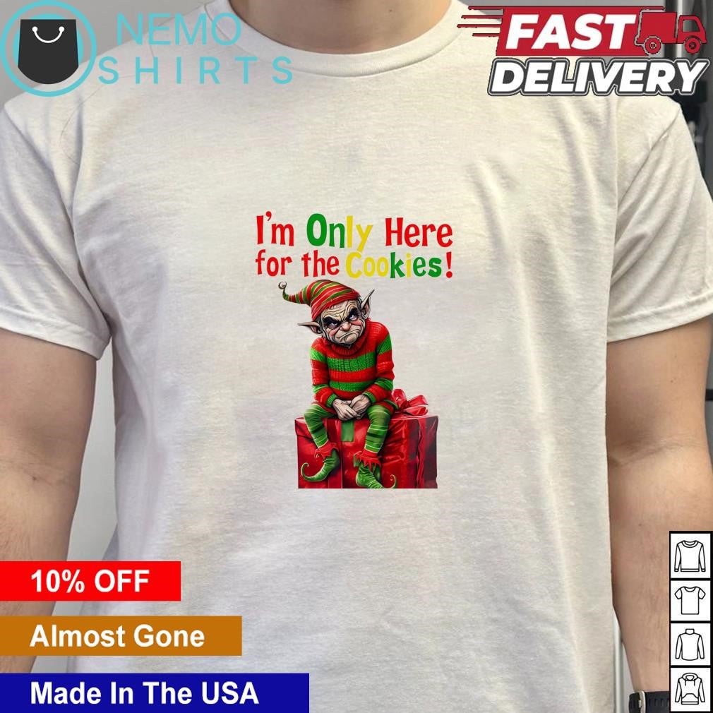 I'm only here for the cookies Christmas - Adult & Kids T-Shirts, Sweatshirts & Hoodies apparel design preview 5