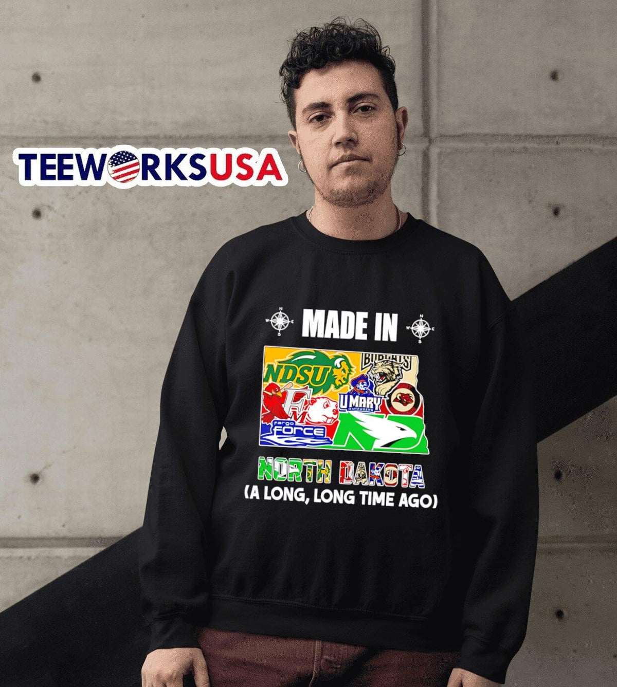 Made in North Dakota a long time ago - Adult & Kids T-Shirts, Sweatshirts & Hoodies apparel design preview 6