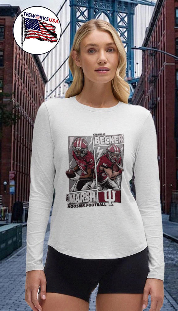 Indiana Hoosiers #11 Nick Marsh and #80 Charlie - Adult & Kids T-Shirts, Sweatshirts & Hoodies apparel design preview 4
