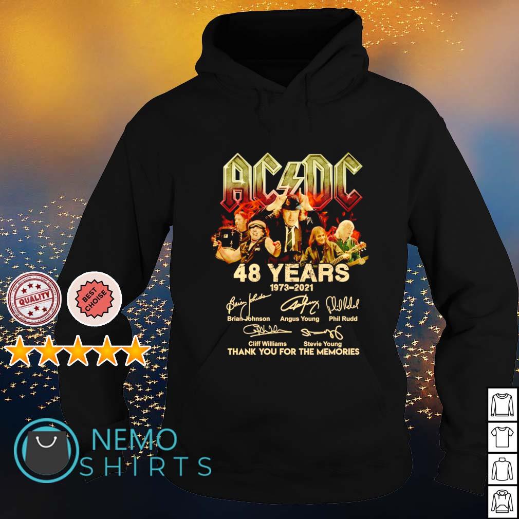 ACDC 48 years 1973 2021 thank you for the memories - Adult & Kids T-Shirts, Sweatshirts & Hoodies apparel design preview 2