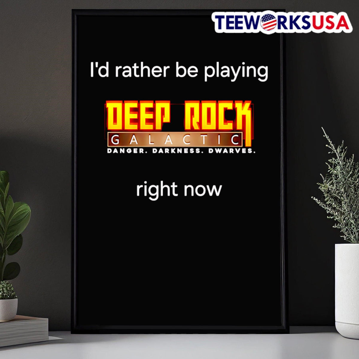 I'd rather be playing Deep Rock Galactic right now - Adult & Kids T-Shirts, Sweatshirts & Hoodies apparel design preview 5