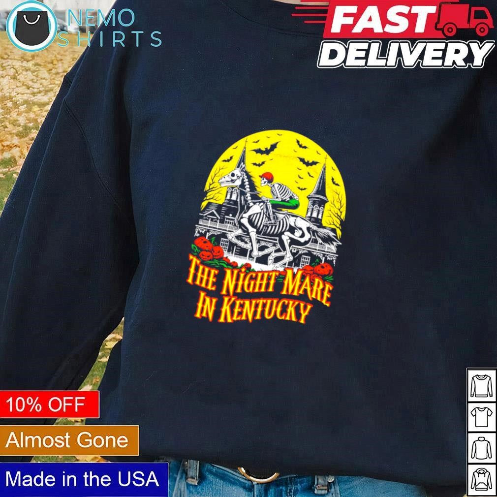 The night mare in Kentucky skeleton riding horse - Adult & Kids T-Shirts, Sweatshirts & Hoodies apparel design preview 1