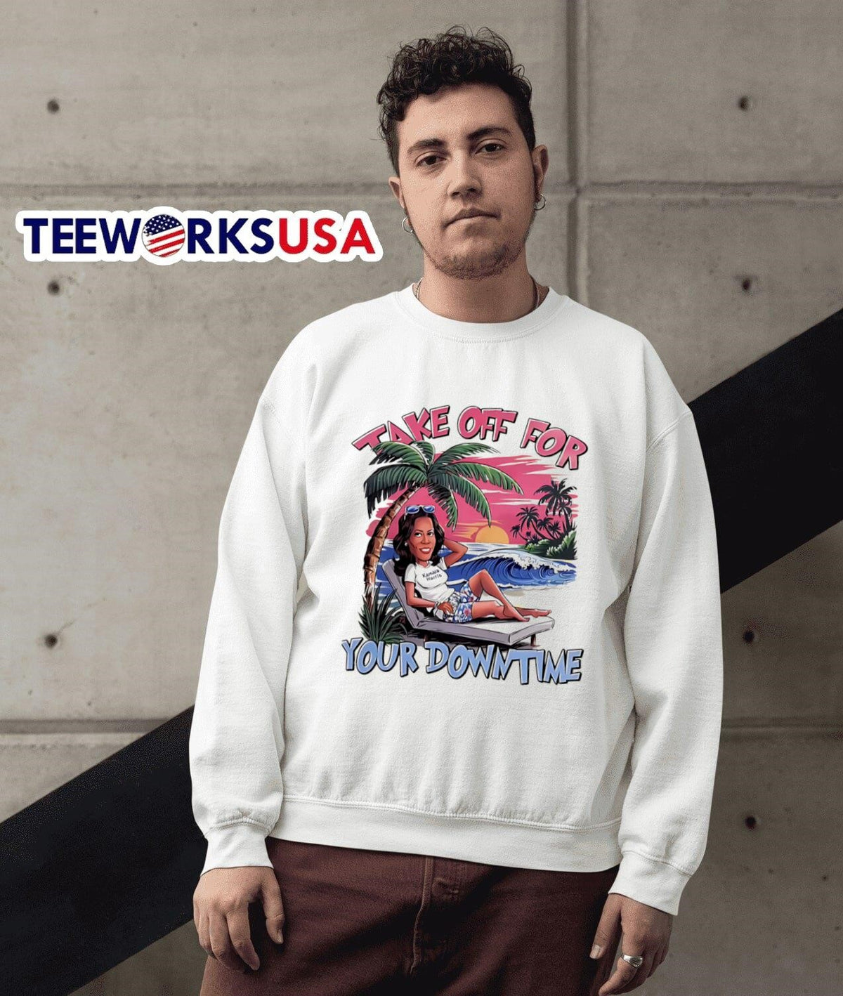 Kamala Harris take off for your downtime - Adult & Kids T-Shirts, Sweatshirts & Hoodies apparel design preview 5