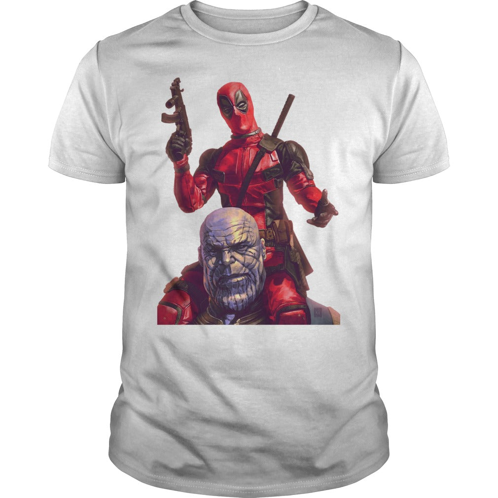 Deadpool Thanos crossover Fanart - Adult & Kids T-Shirts, Sweatshirts & Hoodies apparel design preview 1